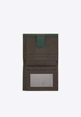 Ferragamo Gancini Grained Leather Compact Wallet Moss 220961 PORTAFOGLIO 785781 MOSS