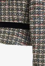 Velvet-Trimmed Tweed Jacket