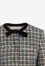 Velvet-Trimmed Tweed Jacket