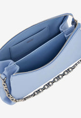 Ferragamo Mini Gancini Chain Shoulder Bag Light Blue 221076 CROSSBODY 790052 WASHED DENIM