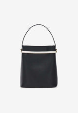 Ferragamo Mini Bow Leather Bucket Bag Black 221081 BUCKET 790187 NERO
