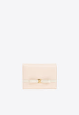 Ferragamo Mini Ribbon Calf Leather Wallet Pink 221087 051 790195 BALLET