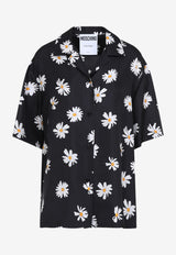 قميص من الحرير بنقشة زهور