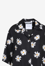 قميص من الحرير بنقشة زهور