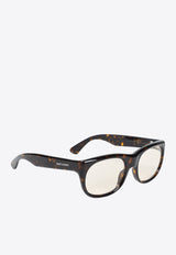 Havana Round-Shaped Sunglasses