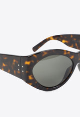 Havana Logo Butterfly Sunglasses