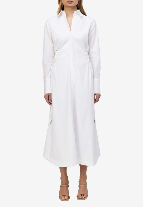 Simkhai Oriana Midi Shirt Dress White 224-1183-T-SOLIDWHITE