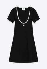 Courrèges Logo Patch Mini Dress Black 225JR0600JS0203/Q_COURR-9901
