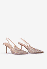 Le Silla Gilda 80 Crystal-Embellished Slingback 2299U080P1PPSAS 158