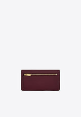 Ferragamo Gancini Continental Wallet in Hammered Leather Plum 22D779 153 789851 PLUM