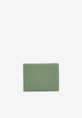Ferragamo Gancini Compact Wallet in Hammered Leather Green 22D780 154 789856 SEAGRASS