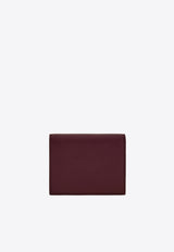 Ferragamo Gancini Compact Wallet in Hammered Leather Plum 22D780 154 789858 PLUM