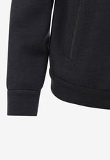 Layered Zip-Up Hooded Sweatshirt