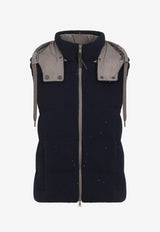Ribbed Knit Down Vest