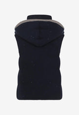 Ribbed Knit Down Vest