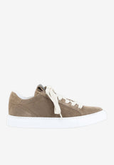 Monili Embellished Suede Leather Sneakers