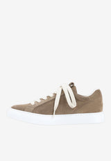 Monili Embellished Suede Leather Sneakers