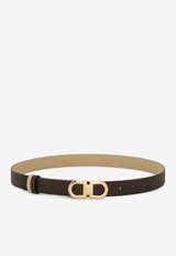 Ferragamo Gancini Reversible Leather Belt Brown 230294 DONNA H 25 780408 T MORO