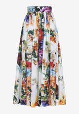Floral Print Midi Skirt