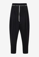 Drawstring Straight-Leg Pants