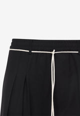 Drawstring Straight-Leg Pants