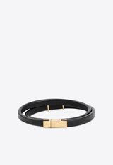 Cassandre Double Wrap Leather Bracelet
