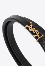 Cassandre Double Wrap Leather Bracelet
