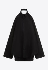 فستان قصير بقَصة قميص بحمالات