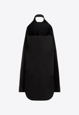 فستان قصير بقَصة قميص بحمالات