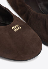 Logo Suede Ballet Flats