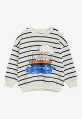 Mini Rodini Boys Striped Ferry Sweatshirt Multicolor 2362012360CO/Q_MIRO-BL