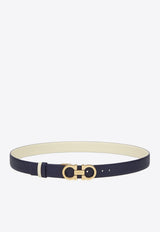 Ferragamo Gancini Reversible Leather Belt Midnight Blue 23A565 DONNA H 25 770968 JET STREAM