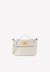 24/24 21 in White Evercolor and Swift with Gold Hardware