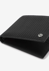 Embossed Wave Leather Wallet