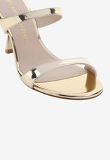 Nudist 85 Metallic Leather Mules