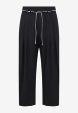 Drawstring Straight-Leg Pants