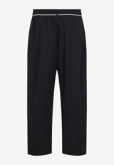 Drawstring Straight-Leg Pants