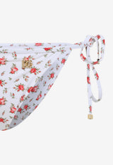 Small Rose-Print Triangle Bikini