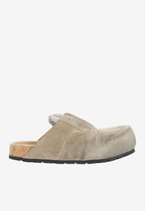 Dumbo Mules in Worn-Out Suede