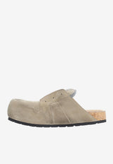 Dumbo Mules in Worn-Out Suede