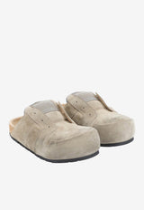 Dumbo Mules in Worn-Out Suede