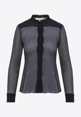 Long-Sleeved Silk Shirt