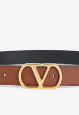 Reversible VLogo Leather Belt