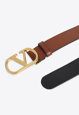 Reversible VLogo Leather Belt