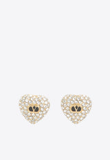 Coeur Royal Crystal-Embellished Heart-Shaped Earrings