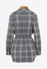 Check Shirt Mini Dress