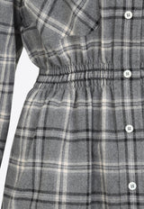 Check Shirt Mini Dress