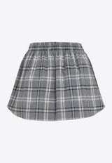 Elastic-Waist Mini Skirt
