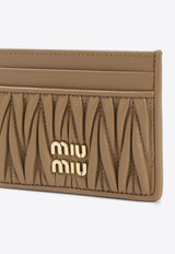 Logo-Plaque Leather Cardholder