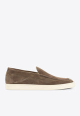 Suede Leather Stitched Loafers